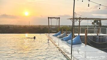 Outdoor pool, a rooftop pool