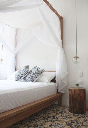 Design Double Room, Pool View | 1 bedroom, in-room safe, free WiFi, bed sheets - Casa del Pavo Real Boutique Hotel (Dibulla)