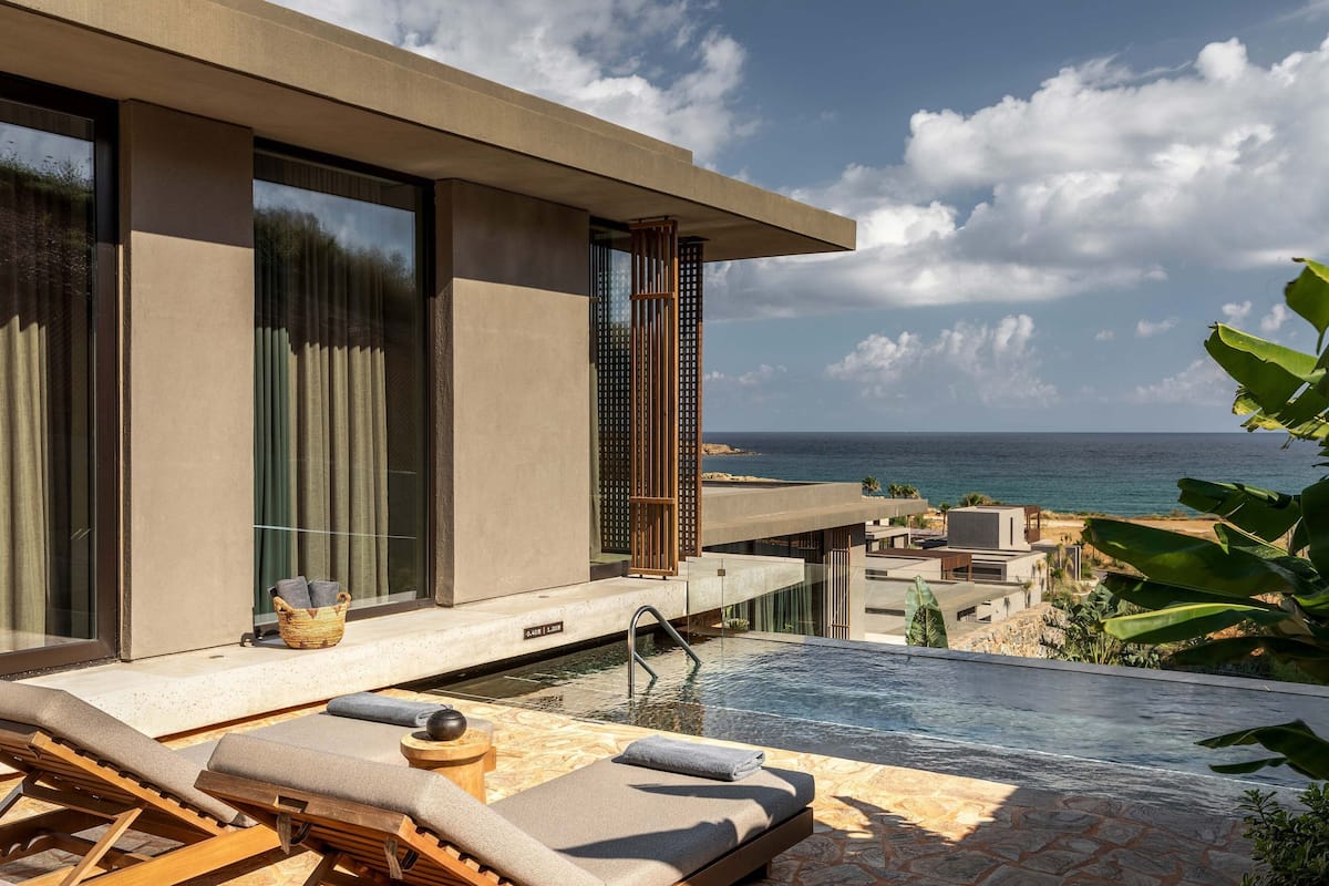 Villa, 1 chambre, vue mer | Vue de la chambre
