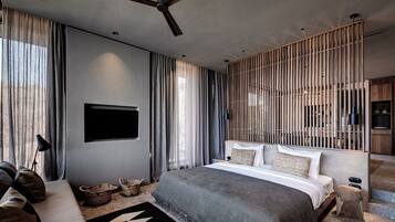 Premium bedding, minibar, in-room safe, laptop workspace