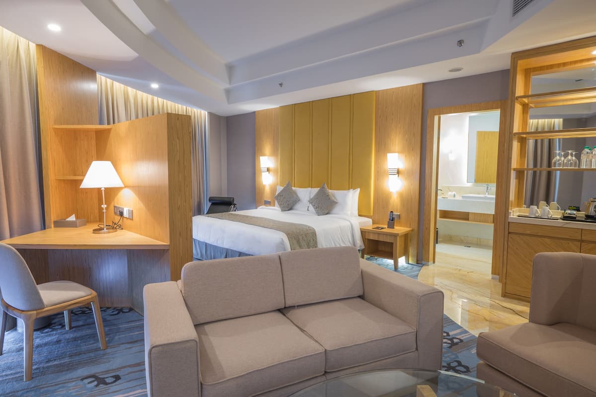 Literie de qualité, minibar, coffre-fort, ameublement unique