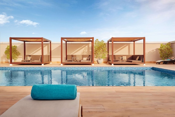 Indoor pool, outdoor pool, free cabanas, pool umbrellas