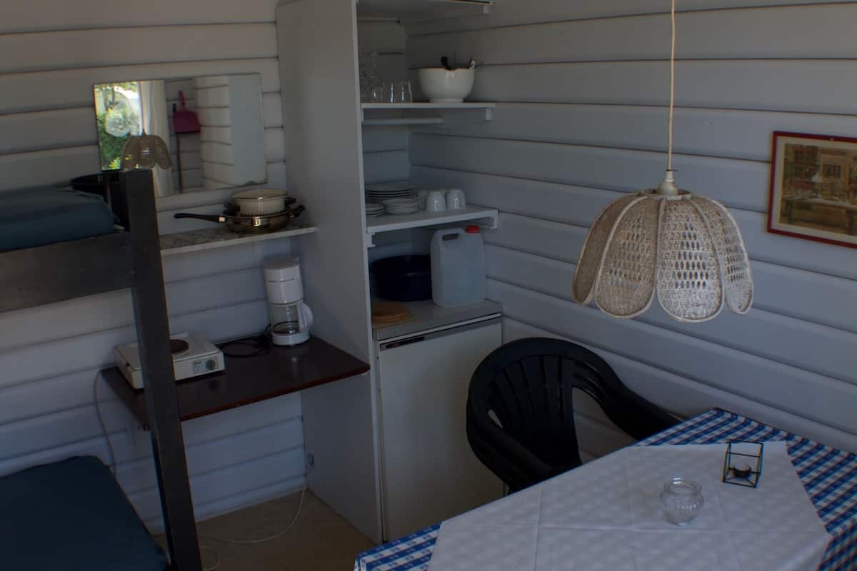 Fridge, cookware/dishes/utensils