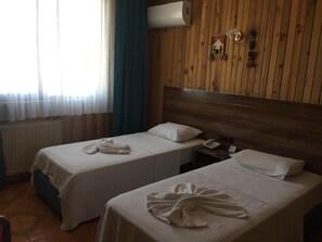Desk, free WiFi, bed sheets