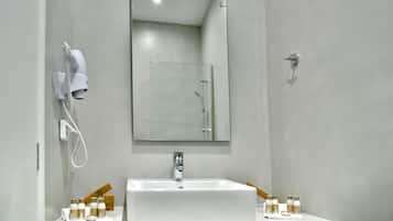 Standard Room (Twin/Triple no View) | Bathroom | Shower, free toiletries, hair dryer, towels