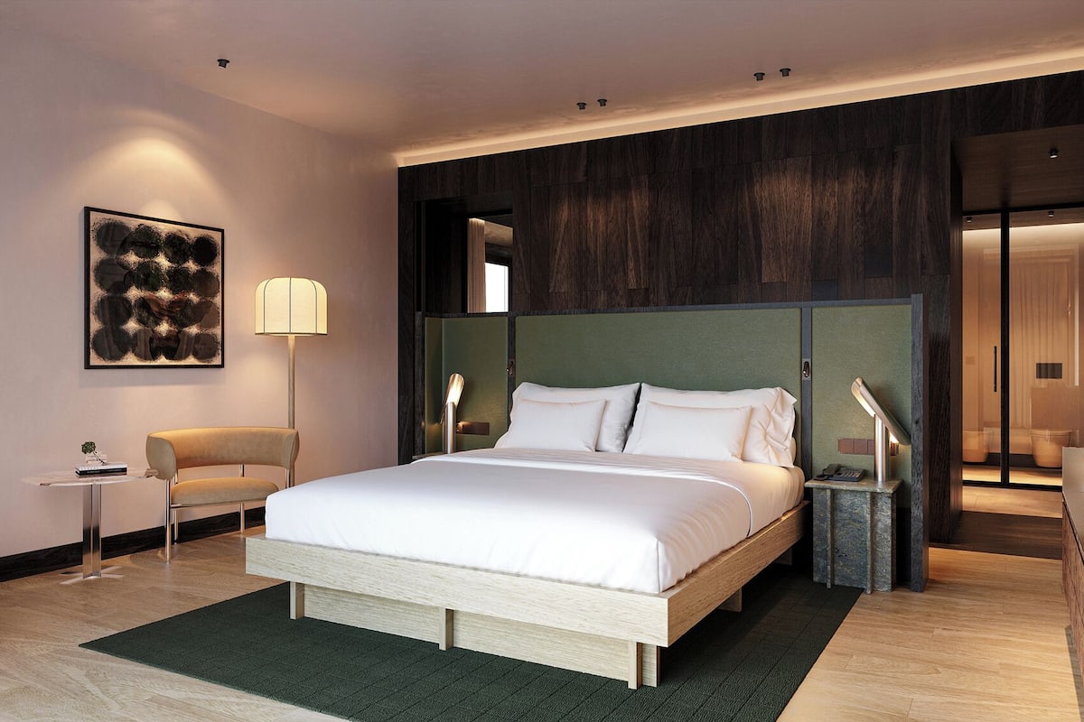 1 soveværelse, allergivenligt sengetøj, minibar, pengeskab på værelset