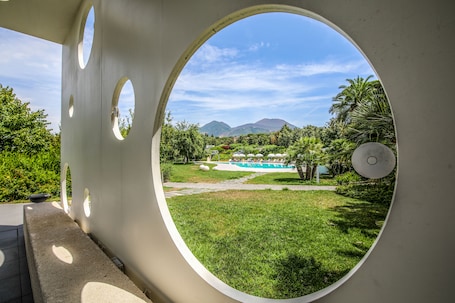Seasonal outdoor pool, open 10:00 AM to 6:30 PM, pool umbrellas. Il San Cristoforo