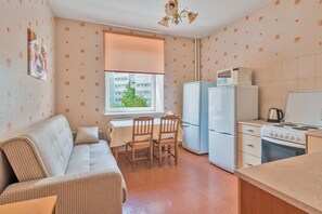 Apartment, 1 Schlafzimmer | Eigene Küche | Großer Kühlschrank, Mikrowelle, Herdplatte