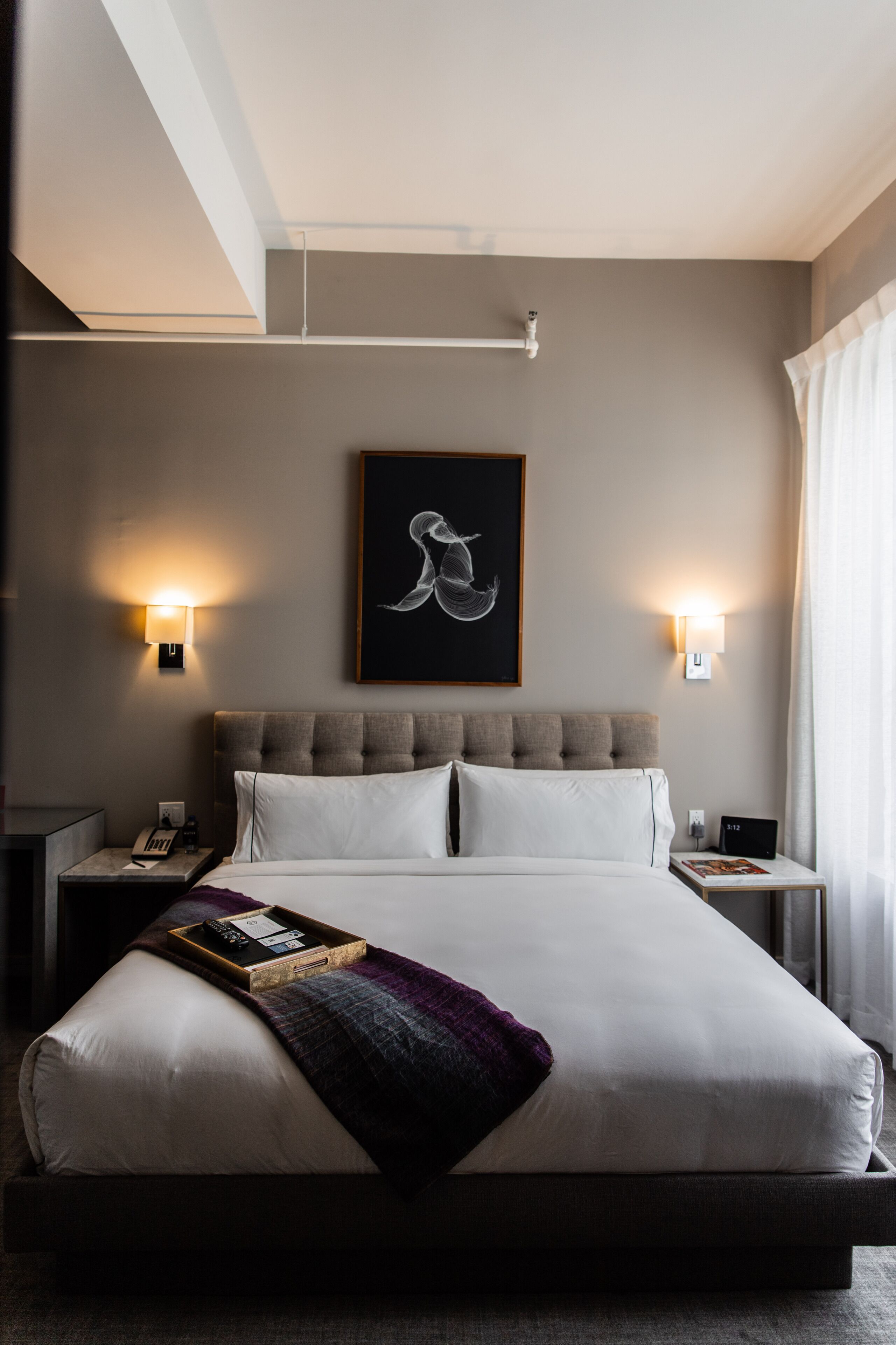 premium bedding, down duvets, memory-foam beds, minibar