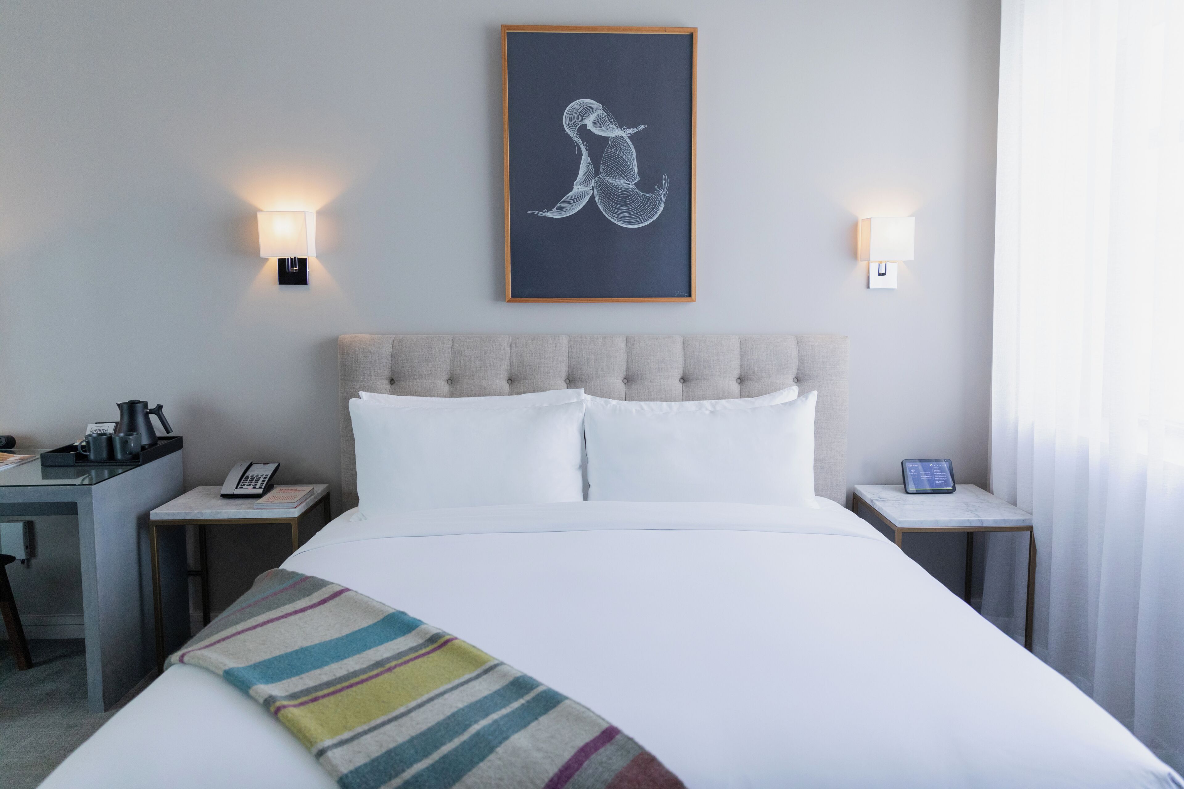 Premium bedding, down duvets, Tempur-Pedic beds, minibar