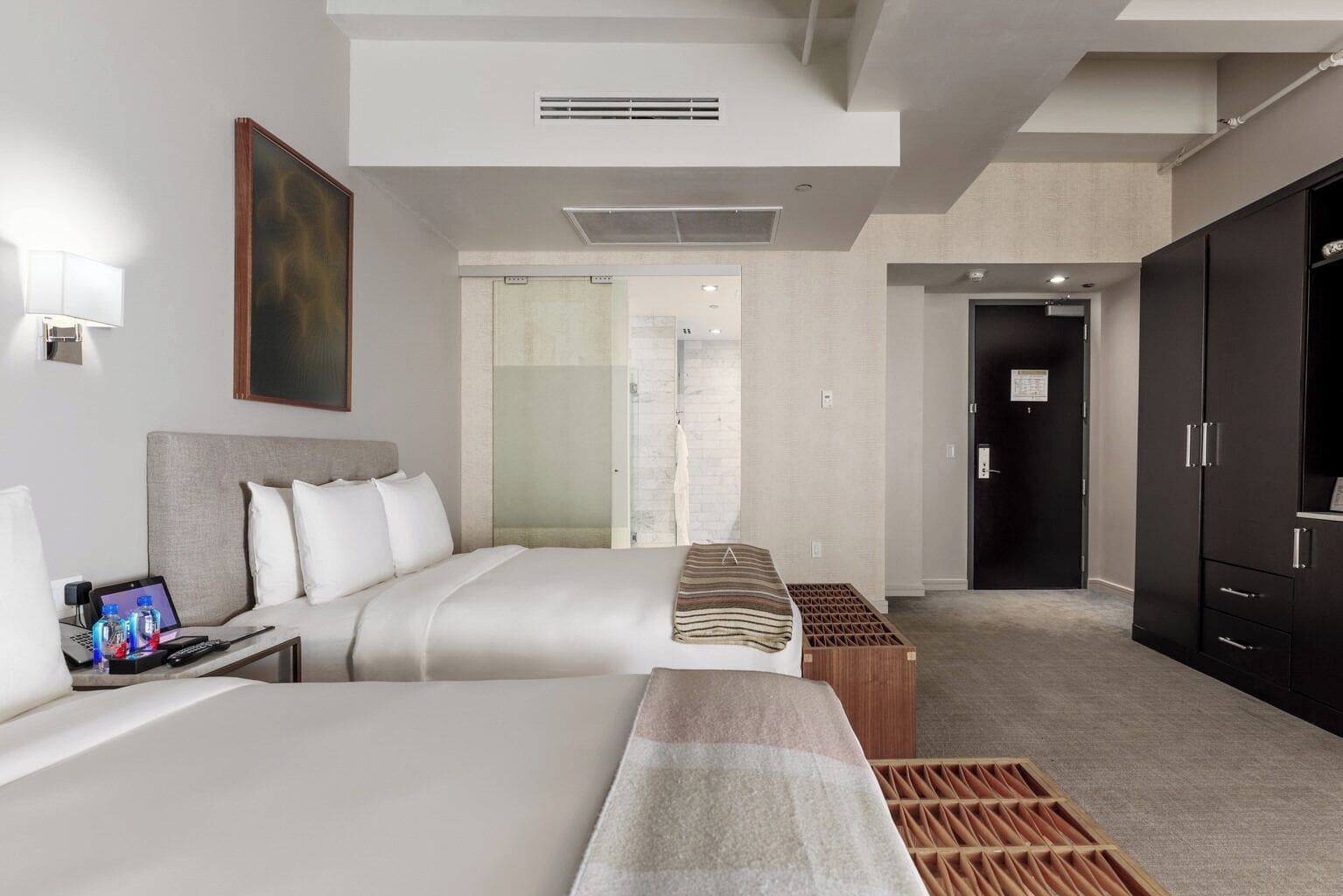 Premium bedding, down comforters, Tempur-Pedic beds, minibar