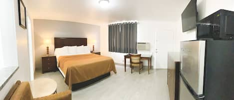 Economy Room, 1 King Bed, Refrigerator & Microwave