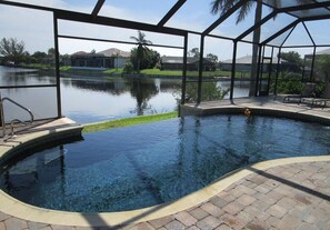 Indoor pool, outdoor pool, pool loungers