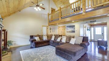 TV, fireplace, video game console