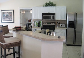 House, 3 Bedrooms, Private Pool | Private kitchen | Full-size fridge, microwave, oven, stovetop - Yvonne by 123cape VR (Cape Coral)