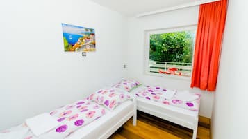 Iron/ironing board, free cots/infant beds, free WiFi, bed sheets