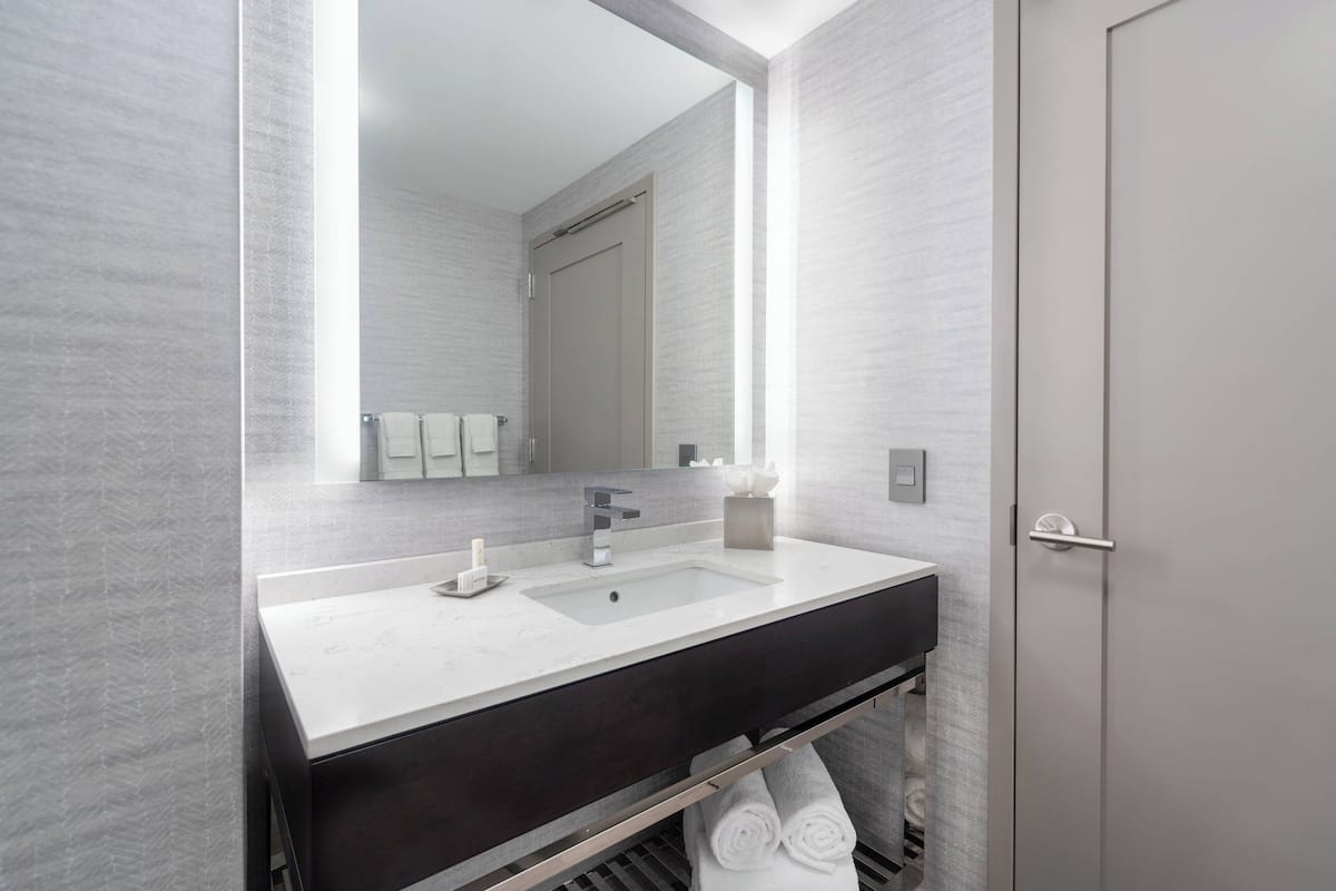 free toiletries, hair dryer, towels, soap