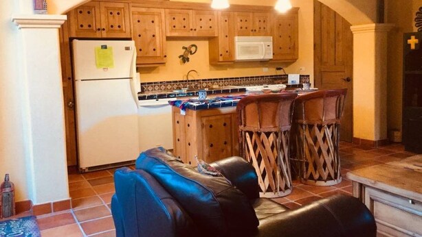 Family Villa, 2 Bedrooms | Private kitchen | Coffee/tea maker, fridge, microwave, oven - AV054  LoretoBay Luxury Villa  Pool View (Loreto)