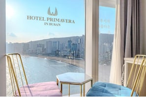 Deluxe Double Room, Sea View | 1 bedroom, premium bedding, down duvets, blackout curtains