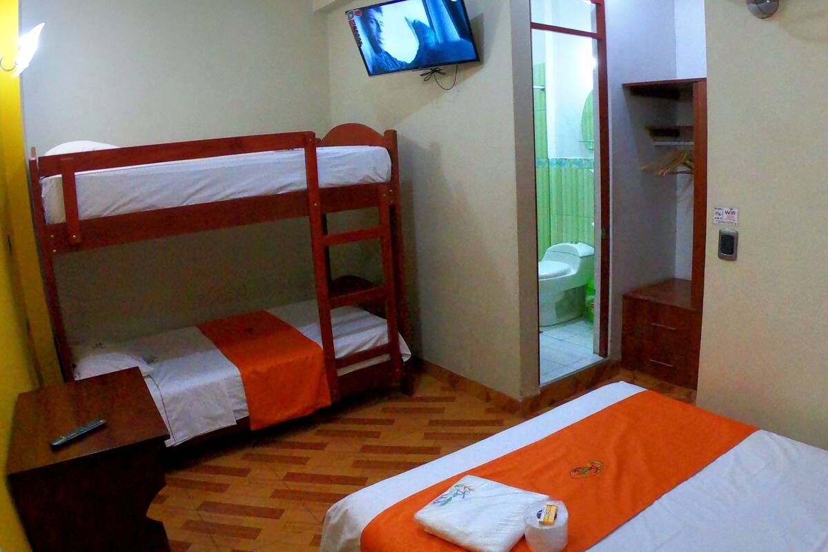 Family Triple Room, 1 Bedroom | Hypo-allergenic bedding available, desk, laptop workspace