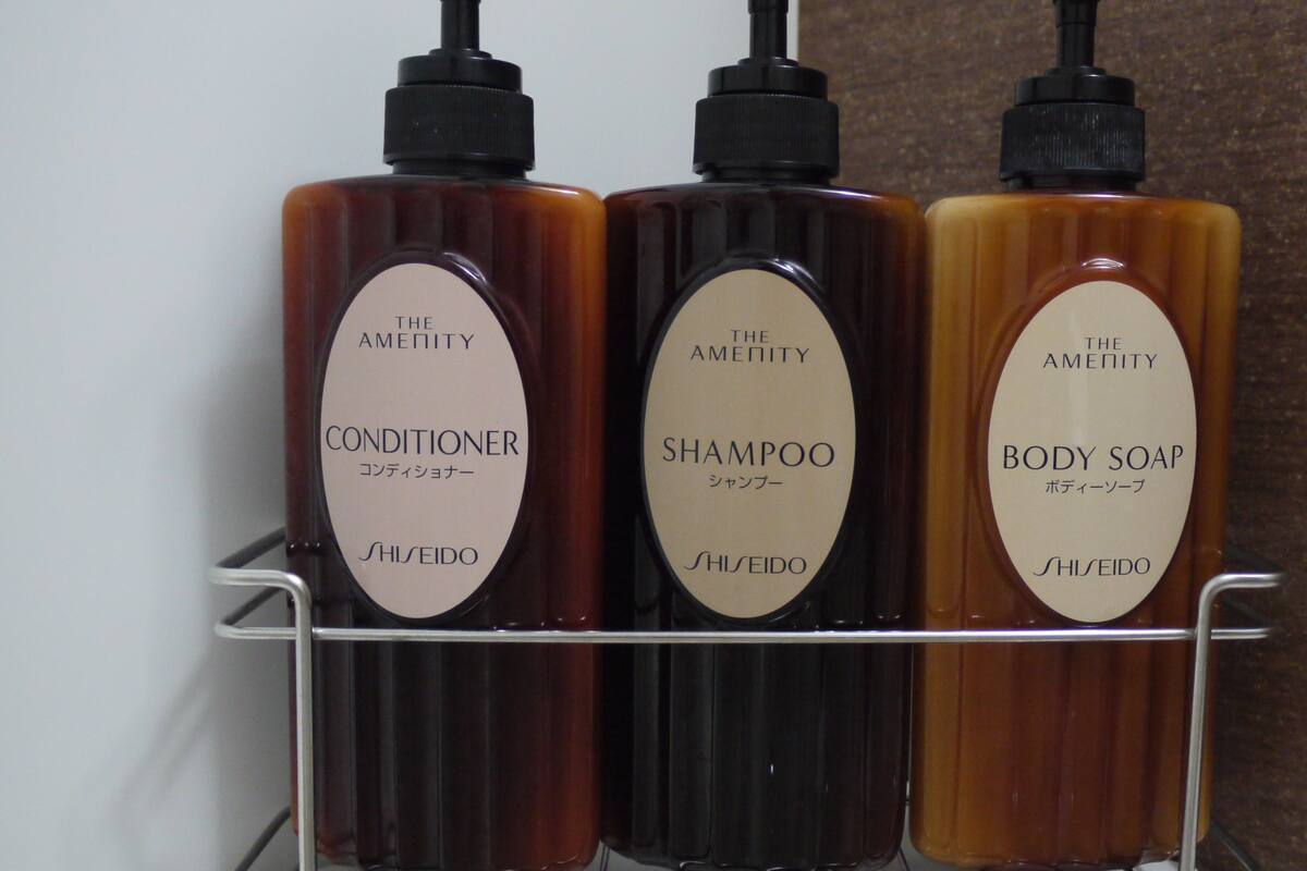 combined shower/bathtub, deep-soaking bathtub, free toiletries