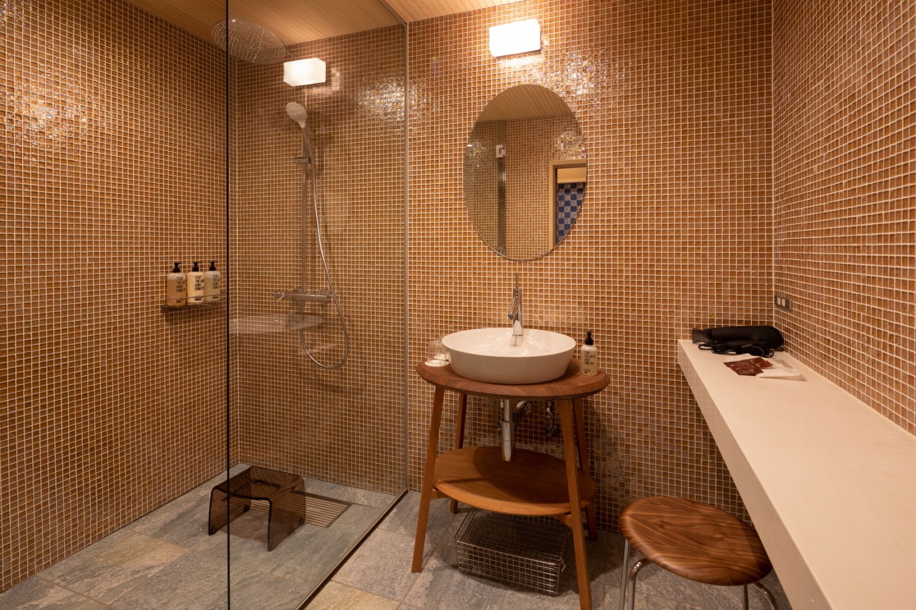 standard twin room without bathtub (chaya 202) | bathroom | free toiletries, hair dryer, slippers, electronic bidet