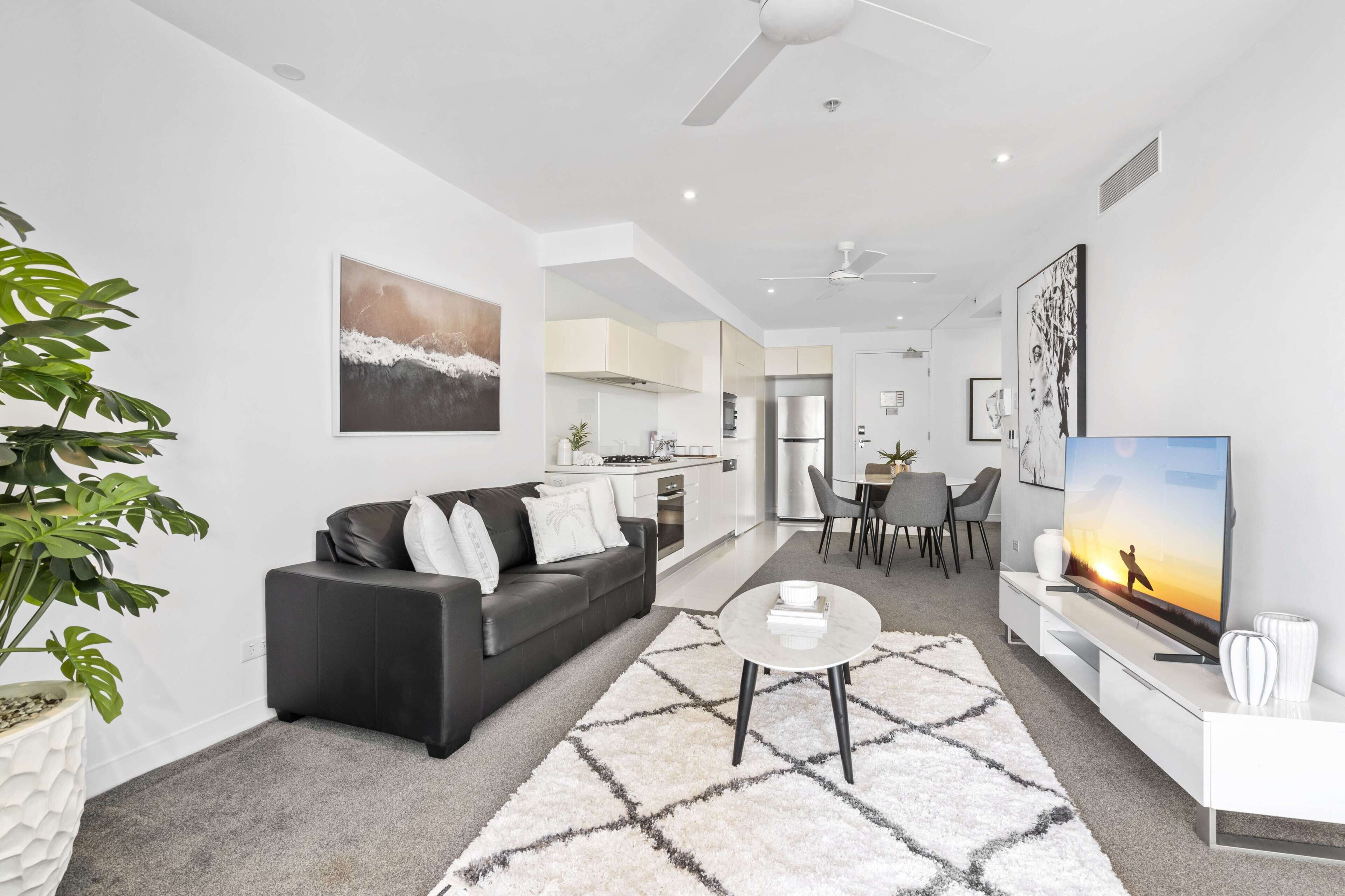 Apartment, 1 Bedroom | Living area | LCD TV