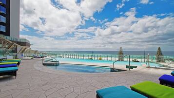Indoor pool, outdoor pool