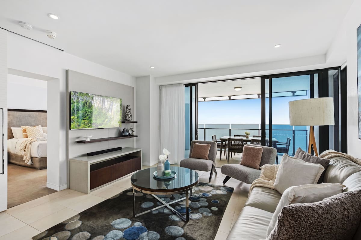 Apartment, 2 Bedrooms, Ocean View | Living area | LCD TV