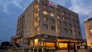 A multi-story hotel with a prominent sign reading 'VITS Devbhumi Dwarka.' - VITS Devbhumi, Dwarka (Dwarka)