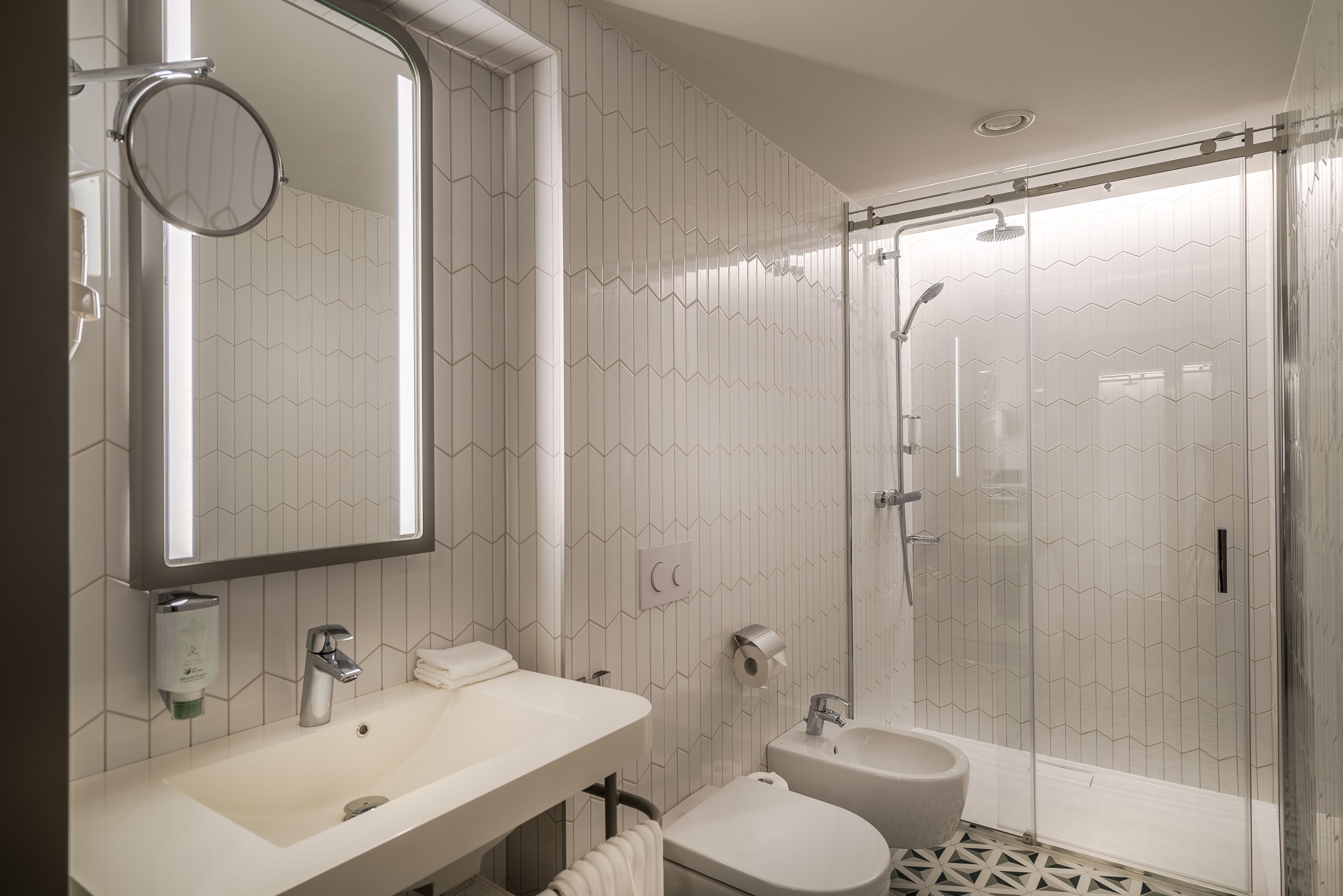 free toiletries, slippers, towels