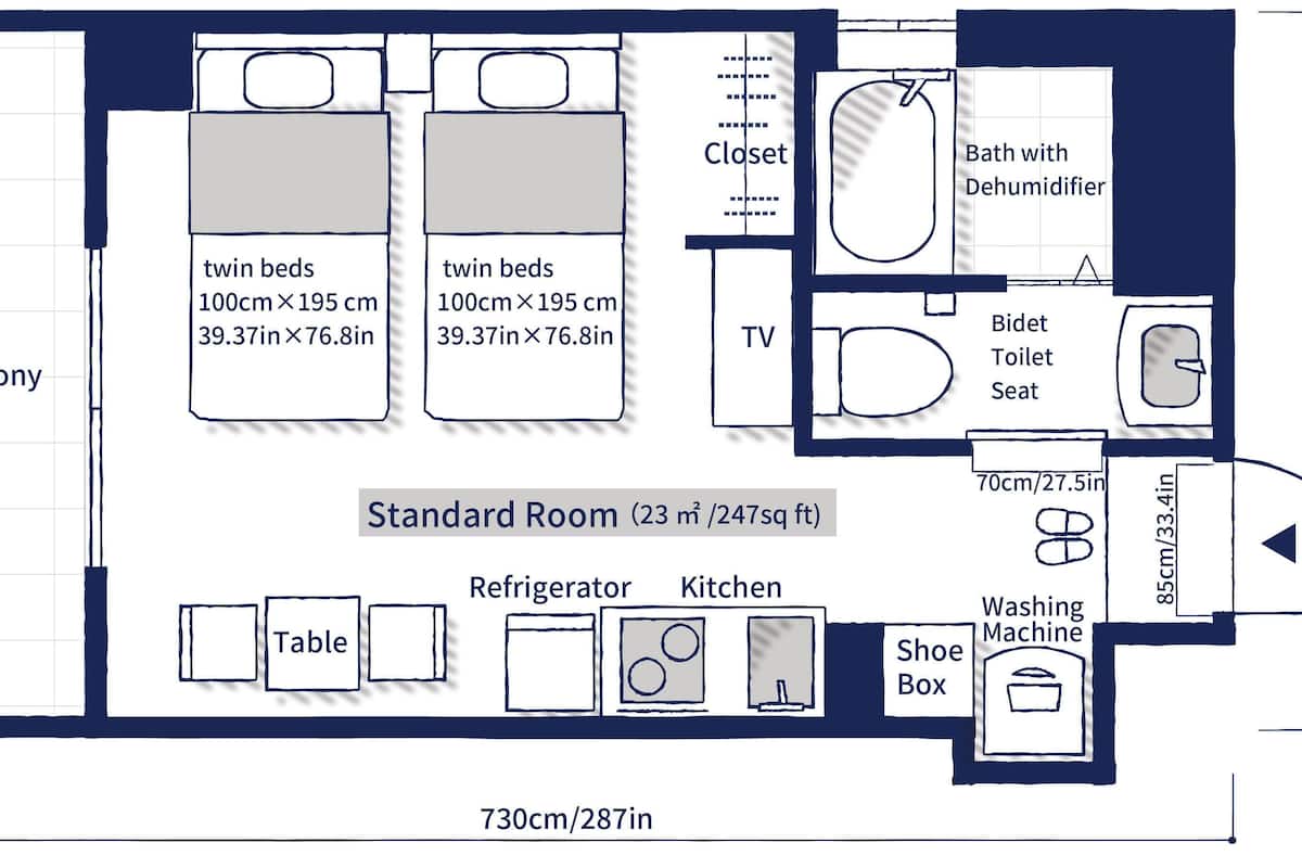 Standard Twin Studio | Desk, blackout curtains, iron/ironing board, free cots/infant beds