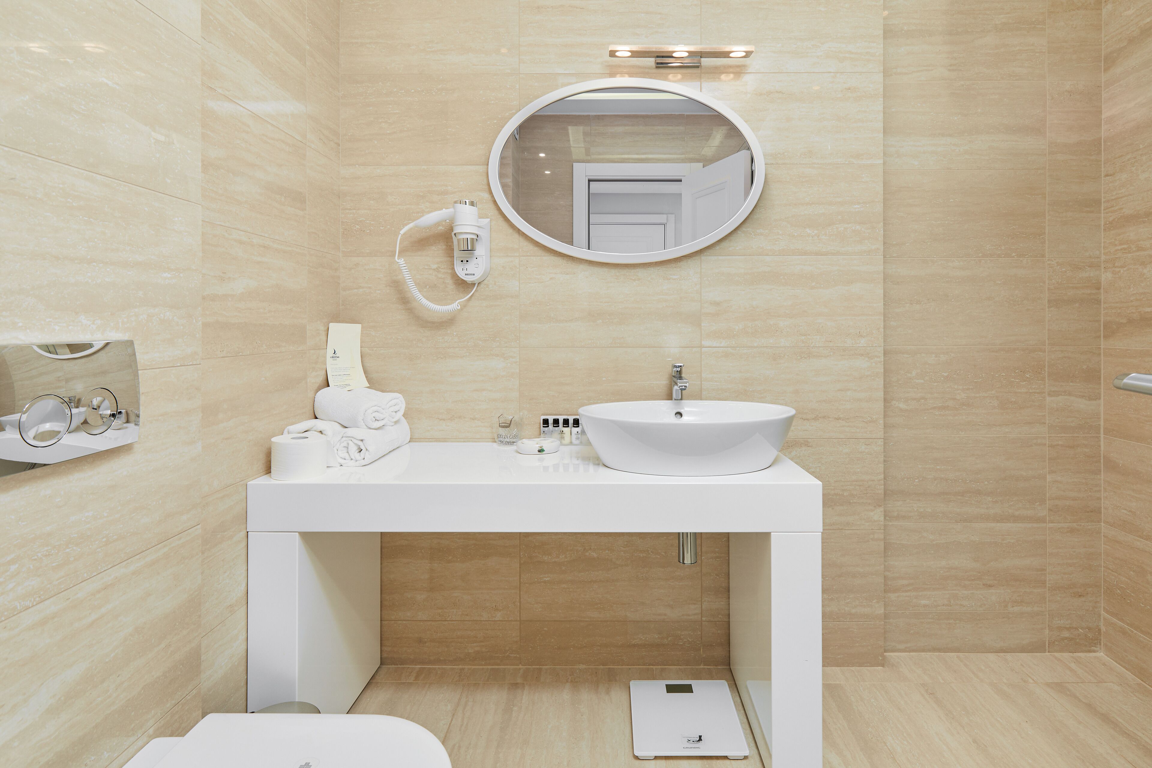 shower, free toiletries, hair dryer, bathrobes