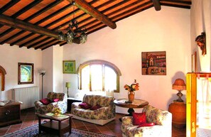 Comfort Villa | Living area | Flat-screen TV, fireplace - Casa Corella (Dicomano)