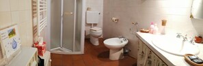 Double Room | Bathroom | Shower, free toiletries, hair dryer, bathrobes