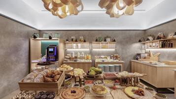 Petit déjeuner complet (14 EUR par personne)