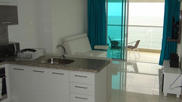 Apartment, 1 Bedroom | Living area | 50-inch flat-screen TV with cable channels, TV - PALMETTO BEACH 1102 (Cartagena)