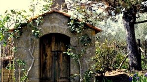 A rustic stone building with a wooden door, surrounded by greenery and rocks. - Agriturismo Solidor (Pitigliano)
