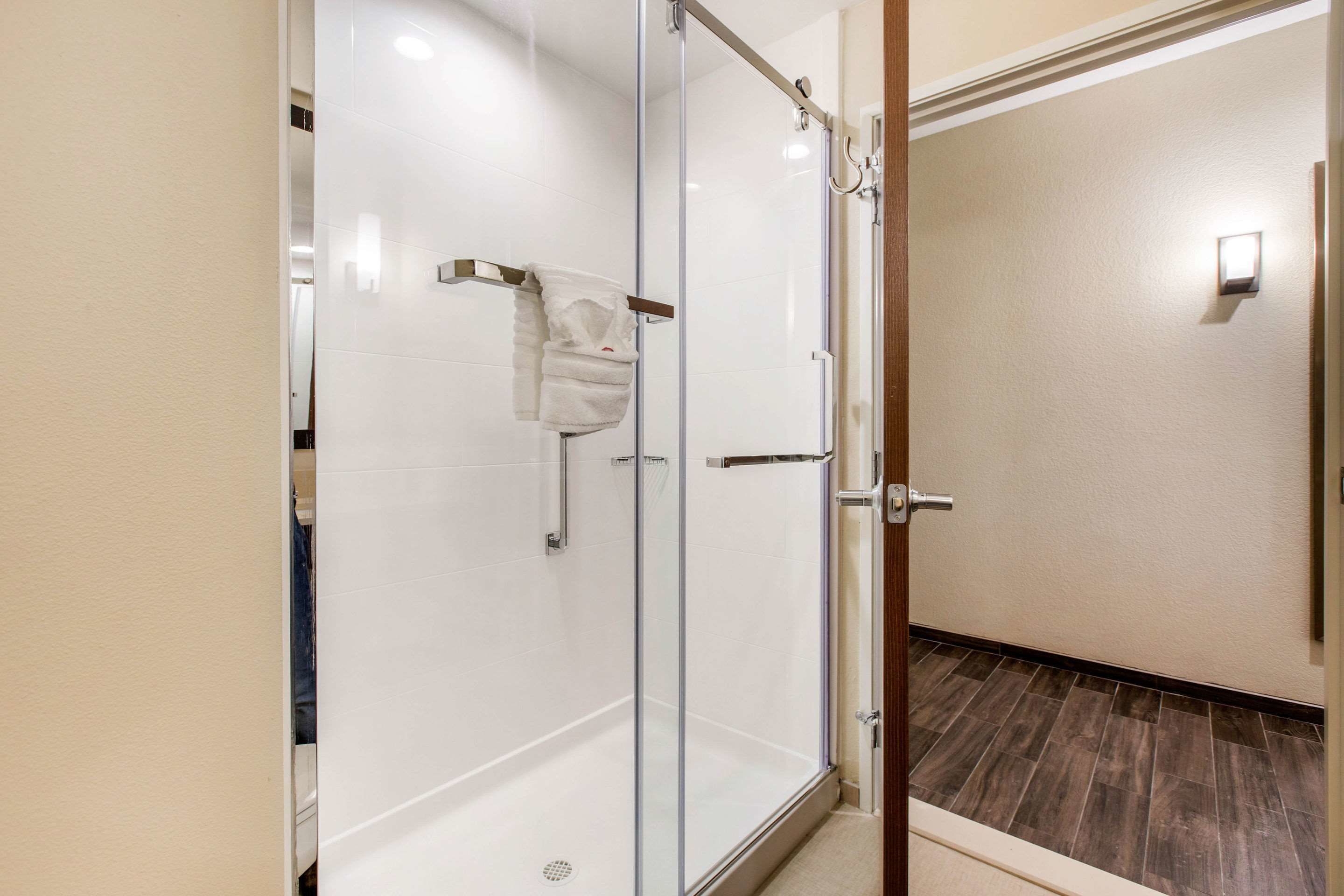 free toiletries, hair dryer, towels