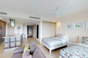 Studio, 2 eenpersoonsbedden | 1 slaapkamer, een kluis op de kamer, gratis wifi
