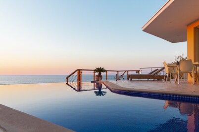 Seafront luxury villa with private swimming pool in Pomos, Cyprus.
