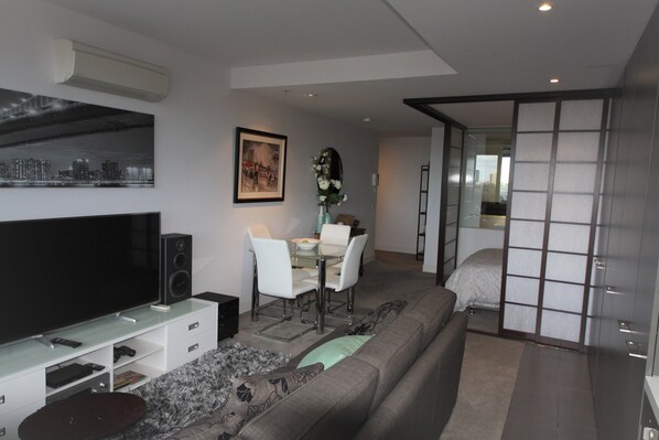 Smart TV, DVD player, stereo
