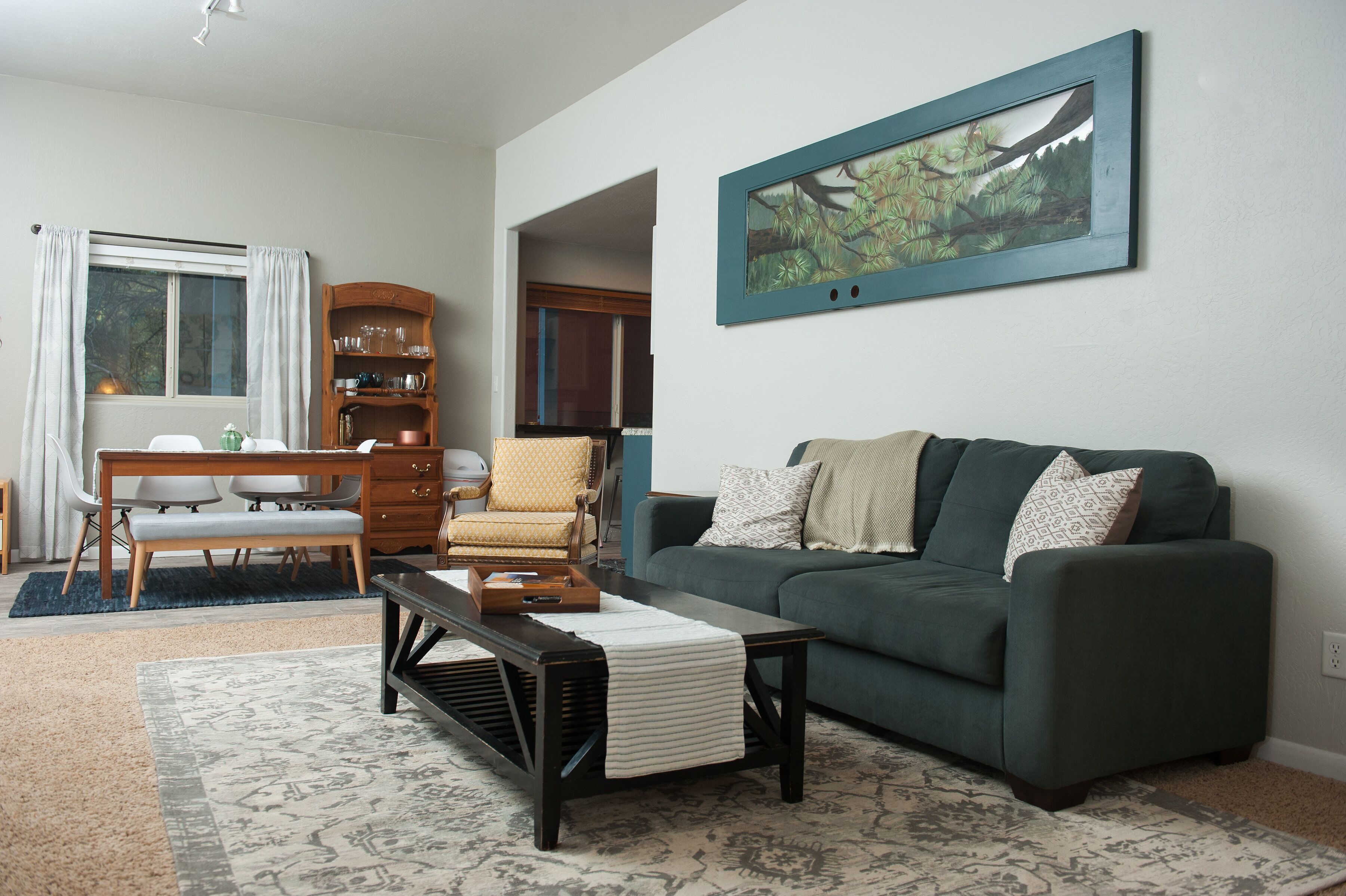 Smart TV, DVD player, music library, video library