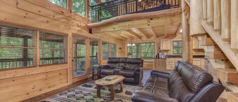 Smart TV, fireplace, video games