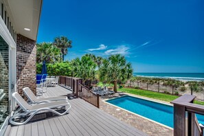 Piscine extérieure, piscine chauffée