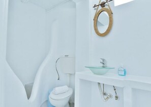 House, 2 Bedrooms | Bathroom | Shower, hair dryer, towels - Cozy 2-bedroom House in Tinos (Tinos)