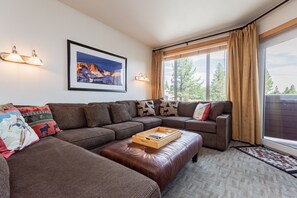 Televisión, chimenea, reproductor de DVD