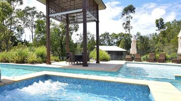 Outdoor pool, a heated pool