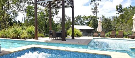 Outdoor pool, a heated pool