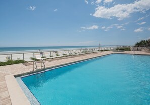 Pool - Beautifully Decorated, Beachfront Corner Unit! ~ Close to Shopping & Dining ~ MB501 (New Smyrna Beach)